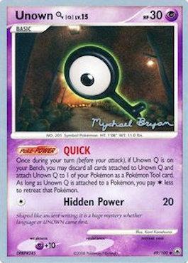 Unown Q LV.15 (49/100) (Happy Luck - Mychael Bryan) [World Championships 2010] | Exor Games Bridgewater