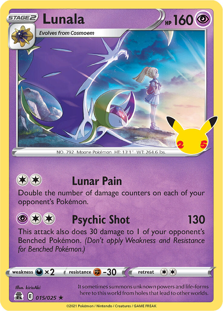 Lunala (015/025) [Celebrations: 25th Anniversary] | Exor Games Bridgewater