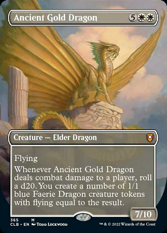 Ancient Gold Dragon (Borderless Alternate Art) [Commander Legends: Battle for Baldur's Gate] | Exor Games Bridgewater