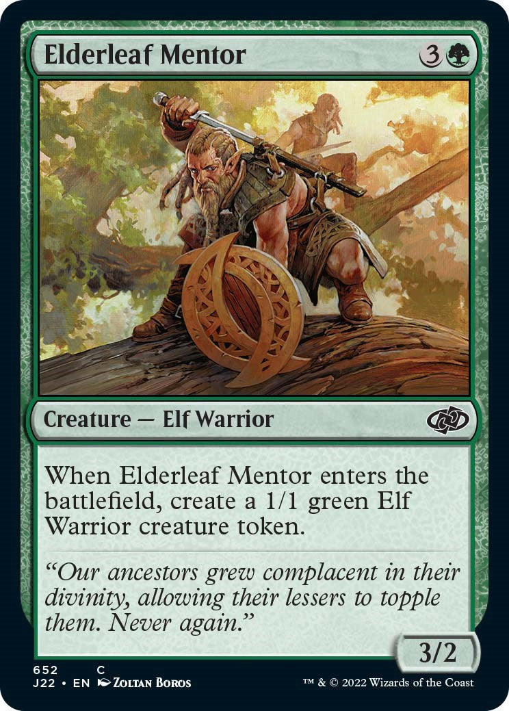 Elderleaf Mentor [Jumpstart 2022] | Exor Games Bridgewater