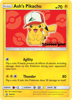 Ash's Pikachu (SM109) [Sun & Moon: Black Star Promos] | Exor Games Bridgewater