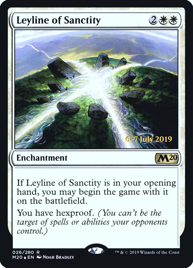 Leyline of Sanctity  [Core Set 2020 Prerelease Promos] | Exor Games Bridgewater