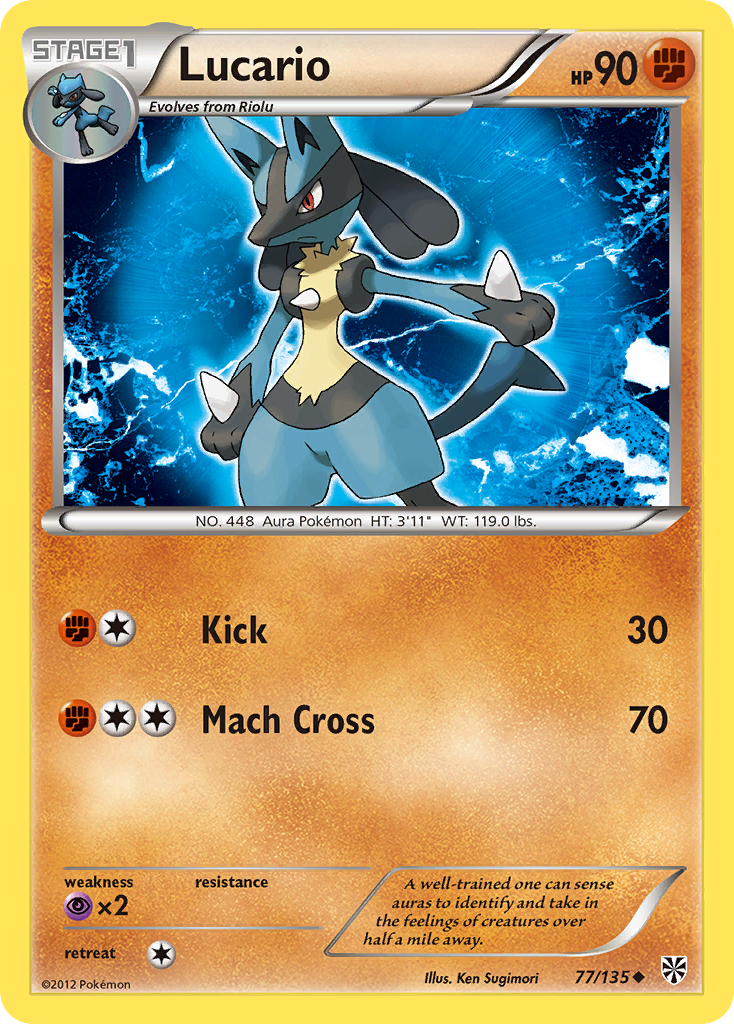 Lucario (77/135) [Black & White: Plasma Storm] | Exor Games Bridgewater