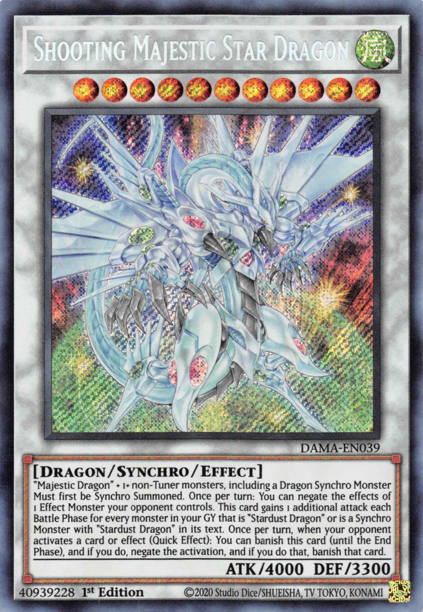 Shooting Majestic Star Dragon [DAMA-EN039] Secret Rare | Exor Games Bridgewater