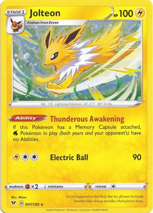 Jolteon (047/185) (Cosmos Holo) [Sword & Shield: Vivid Voltage] | Exor Games Bridgewater