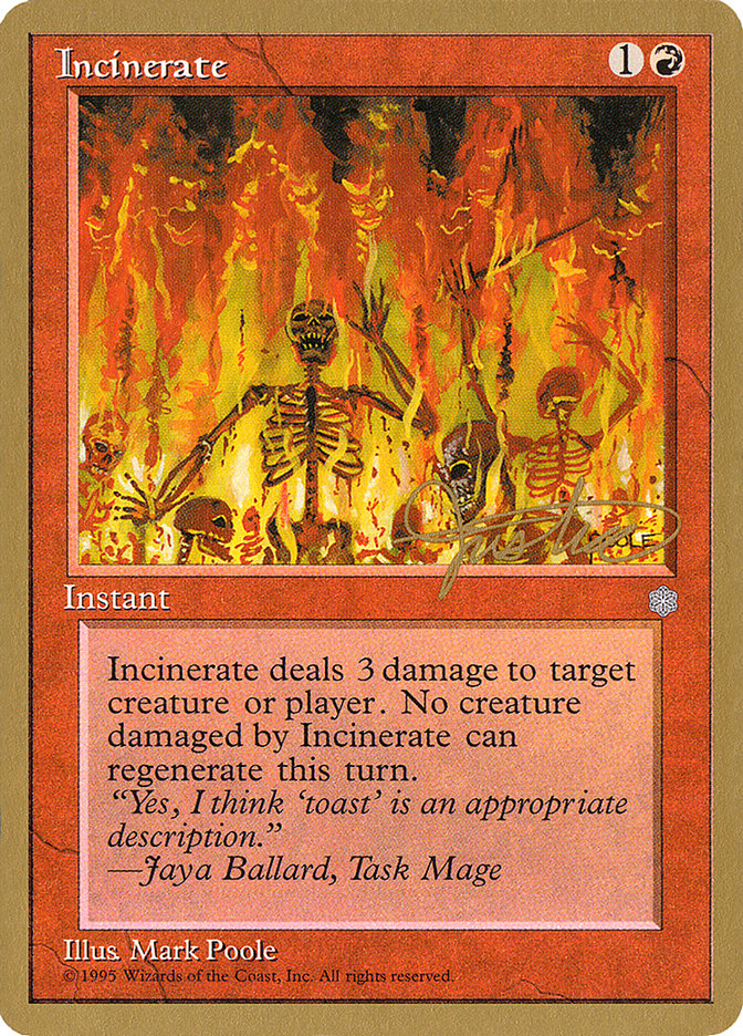 Incinerate (Mark Justice) [Pro Tour Collector Set] | Exor Games Bridgewater