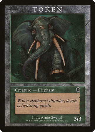 Elephant Token (Odyssey) [Magic Player Rewards 2002] | Exor Games Bridgewater