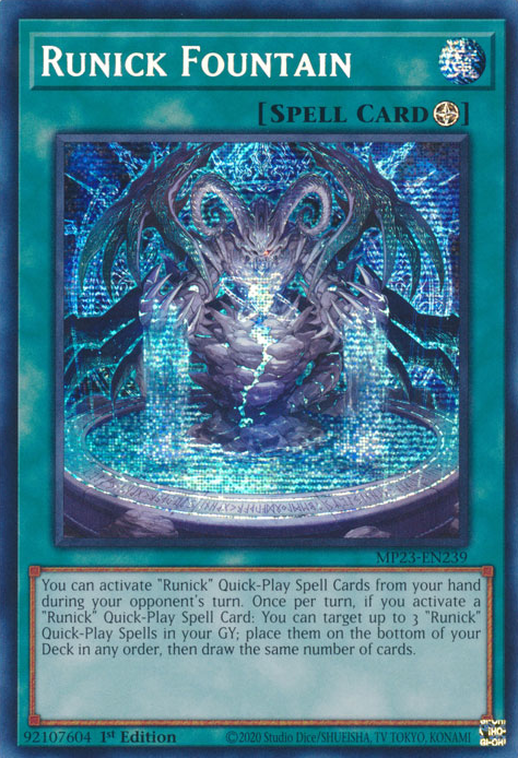 Runick Fountain [MP23-EN239] Prismatic Secret Rare | Exor Games Bridgewater