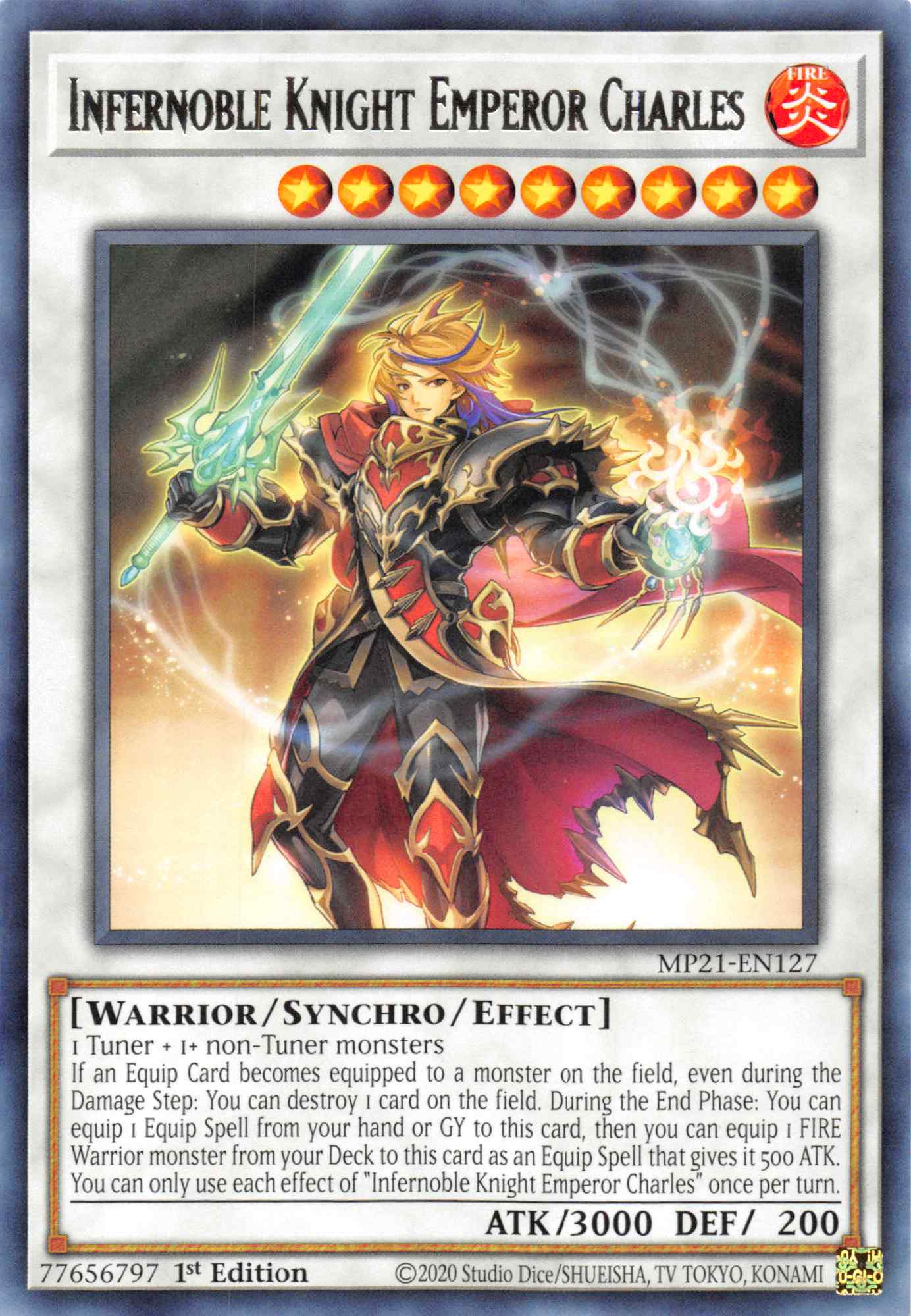 Infernoble Knight Emperor Charles [MP21-EN127] Rare | Exor Games Bridgewater