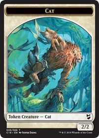 Cat // Soldier Double-sided Token [Commander 2018 Tokens] | Exor Games Bridgewater