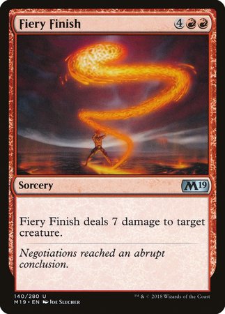 Fiery Finish [Core Set 2019] | Exor Games Bridgewater