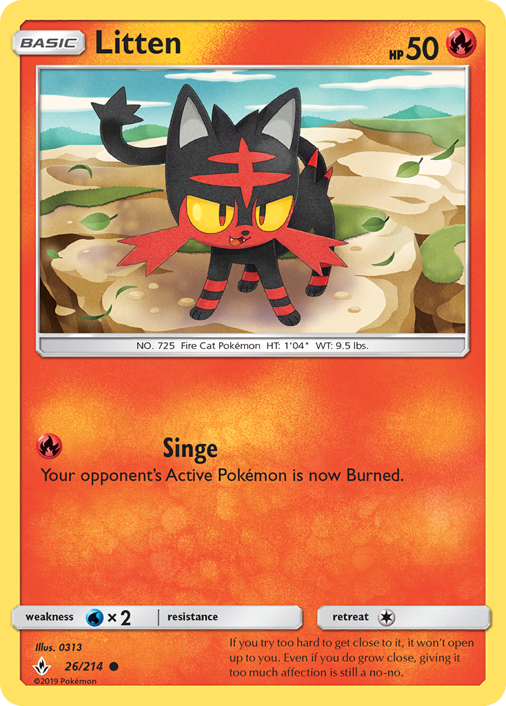 Litten (26/214) [Sun & Moon: Unbroken Bonds] | Exor Games Bridgewater