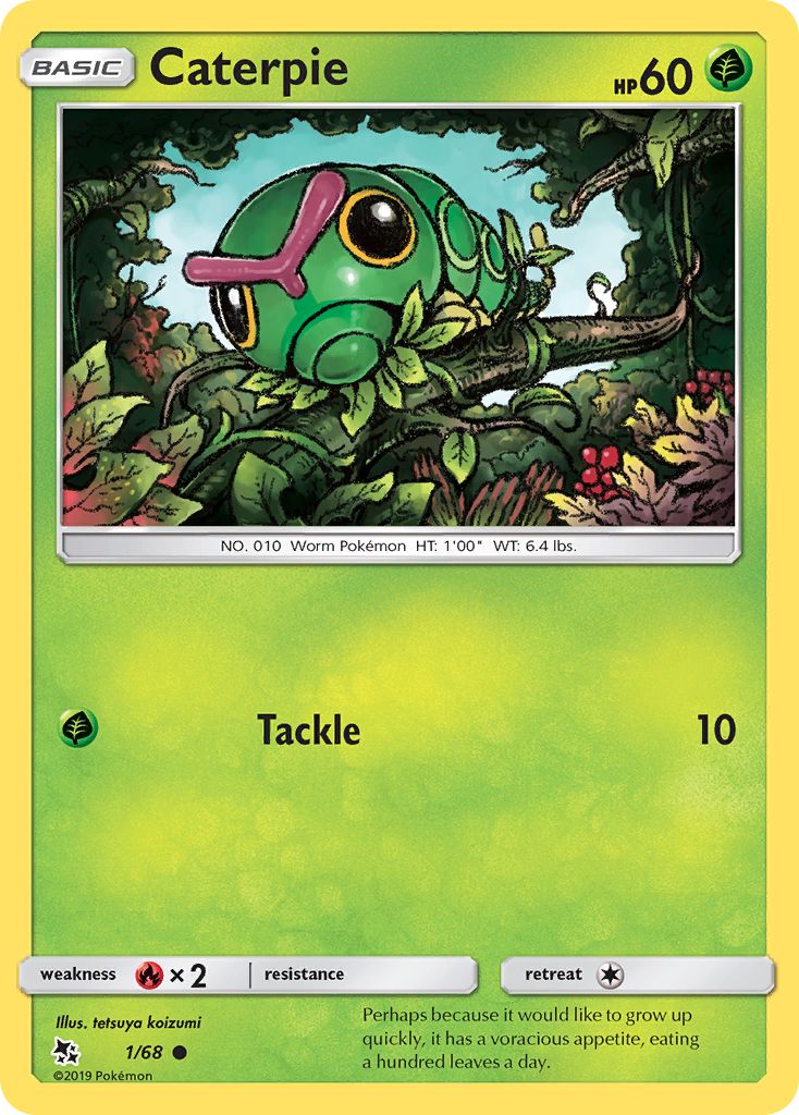 Caterpie (1/68) [Sun & Moon: Hidden Fates] | Exor Games Bridgewater