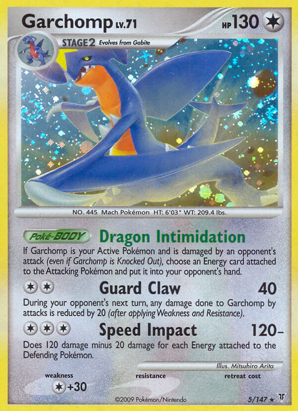 Garchomp (5/147) (Cracked Ice Holo) (Theme Deck Exclusive) [Platinum: Supreme Victors] | Exor Games Bridgewater