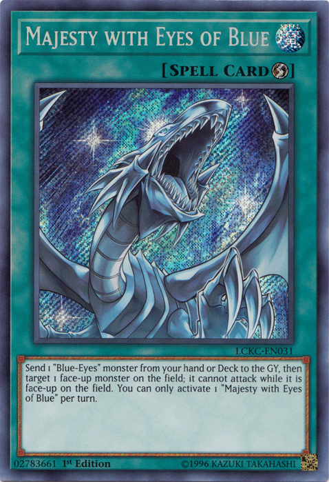 Majesty with Eyes of Blue [LCKC-EN031] Secret Rare | Exor Games Bridgewater