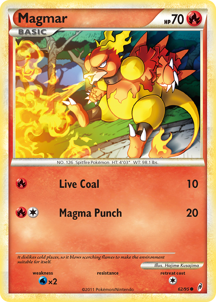 Magmar (62/95) [HeartGold & SoulSilver: Call of Legends] | Exor Games Bridgewater