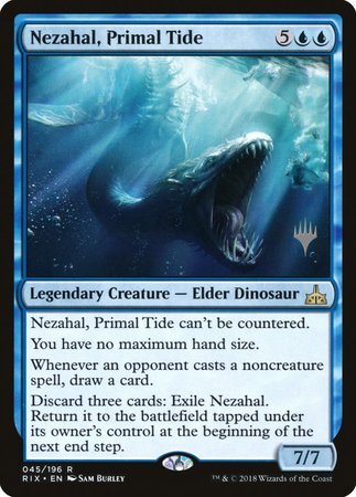 Nezahal, Primal Tide [Rivals of Ixalan Promos] | Exor Games Bridgewater