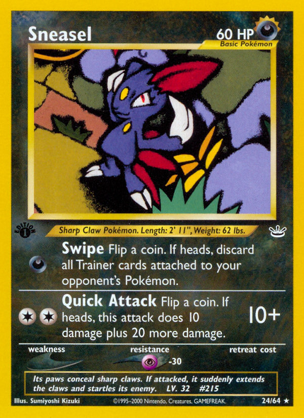 Sneasel (24/64) [Neo Revelation 1st Edition] | Exor Games Bridgewater