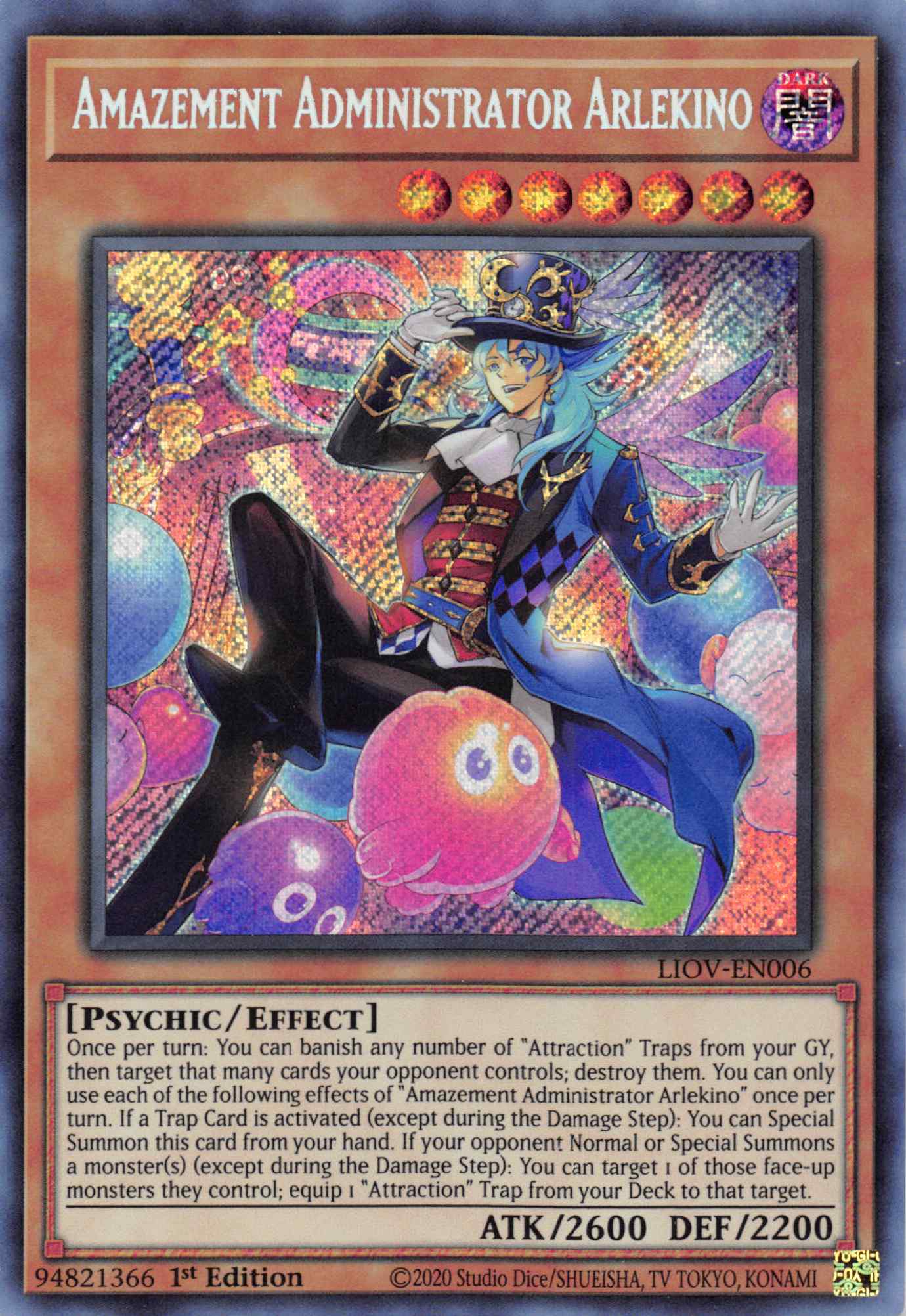 Amazement Administrator Arlekino [LIOV-EN006] Secret Rare | Exor Games Bridgewater