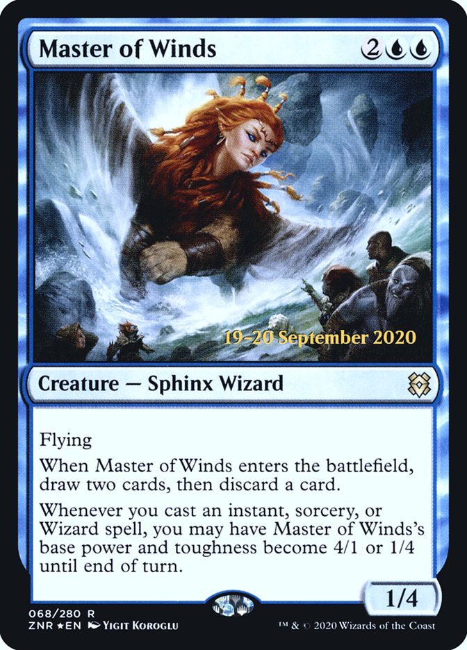 Master of Winds  [Zendikar Rising Prerelease Promos] | Exor Games Bridgewater