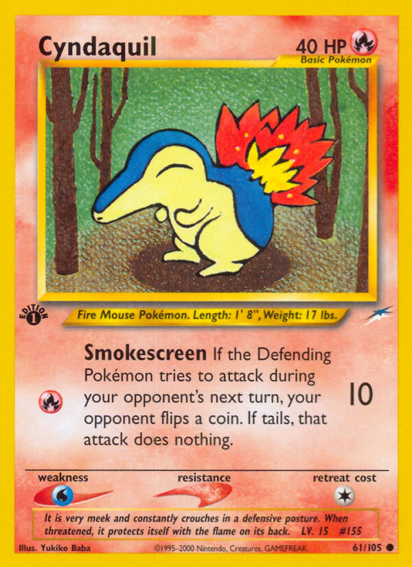 Cyndaquil (61/105) [Neo Destiny 1st Edition] | Exor Games Bridgewater