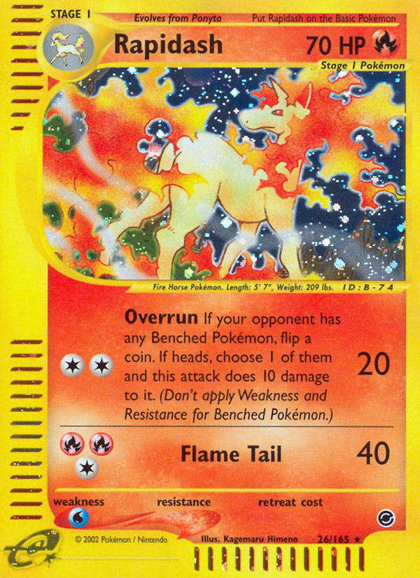 Rapidash (26/165) [Expedition: Base Set] | Exor Games Bridgewater