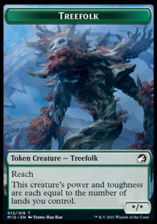 Treefolk Token [Innistrad: Midnight Hunt Tokens] | Exor Games Bridgewater