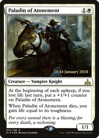 Paladin of Atonement [Rivals of Ixalan Promos] | Exor Games Bridgewater