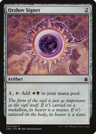 Orzhov Signet [Commander Anthology] | Exor Games Bridgewater