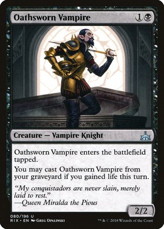 Oathsworn Vampire [Rivals of Ixalan] | Exor Games Bridgewater