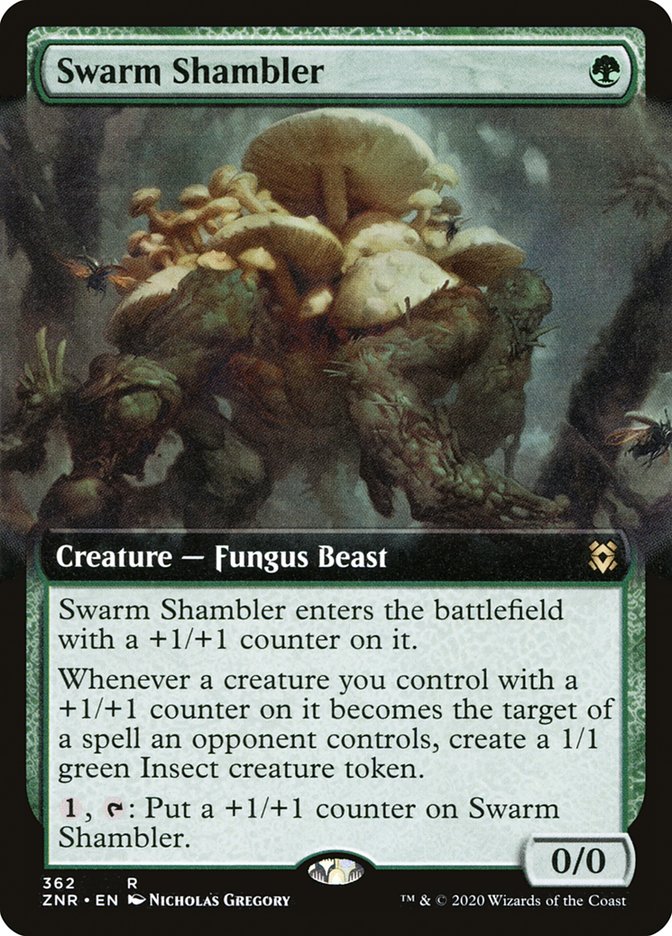 Swarm Shambler (Extended Art) [Zendikar Rising] | Exor Games Bridgewater