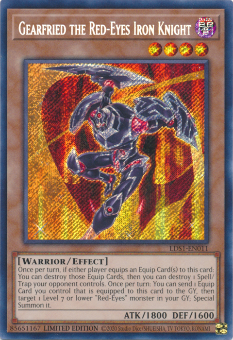 Gearfried the Red-Eyes Iron Knight [LDS1-EN011] Secret Rare | Exor Games Bridgewater