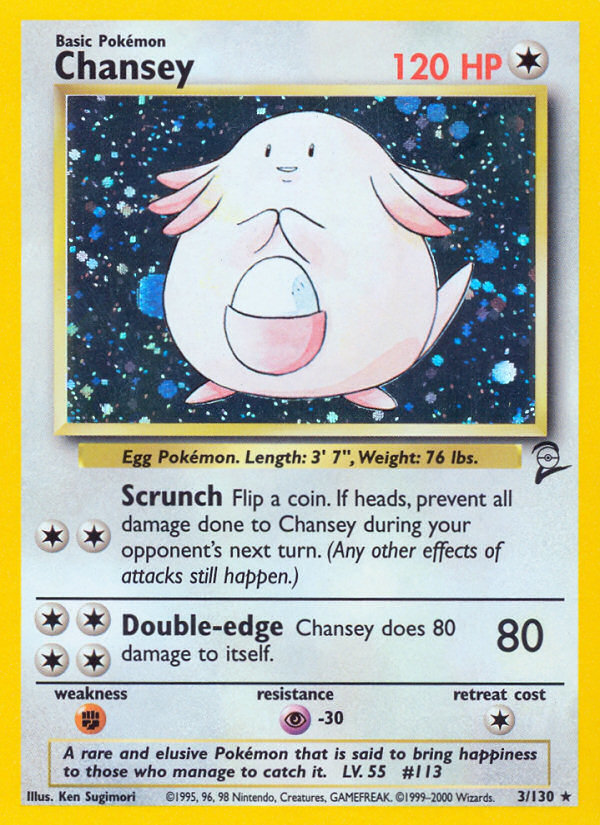 Chansey (3/130) [Base Set 2] | Exor Games Bridgewater