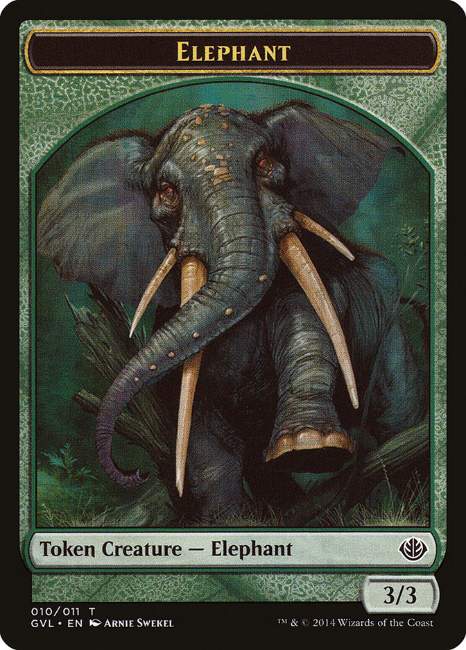 Elephant Token (Garruk vs. Liliana) [Duel Decks Anthology Tokens] | Exor Games Bridgewater