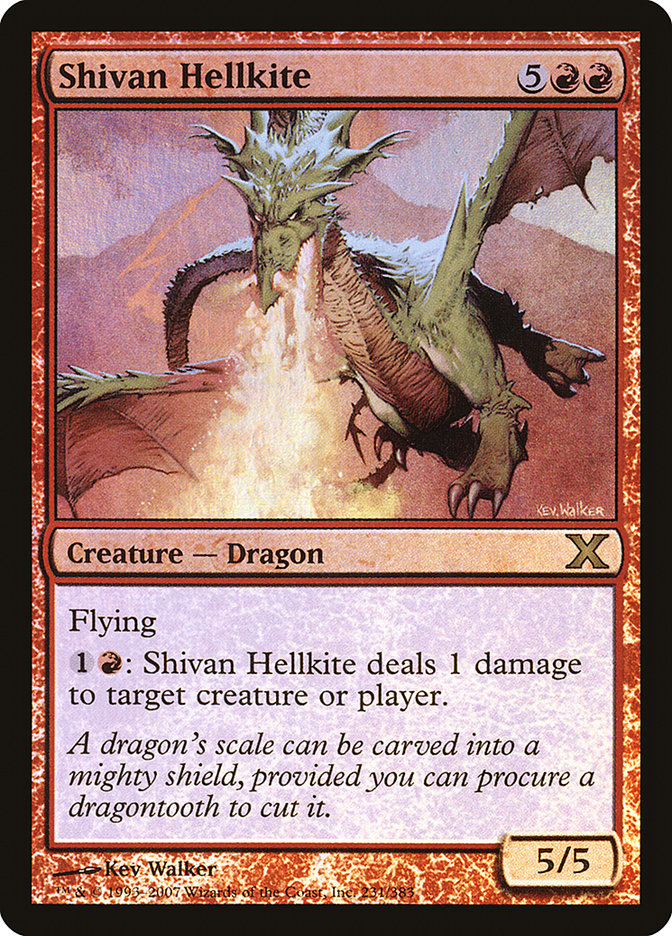 Shivan Hellkite (Premium Foil) [Tenth Edition] | Exor Games Bridgewater