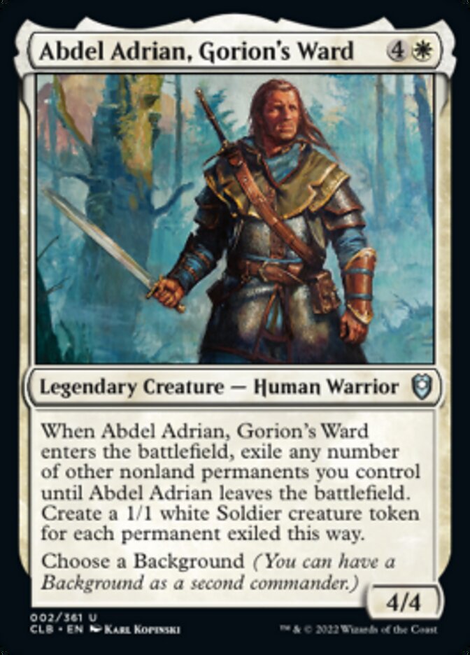 Abdel Adrian, Gorion's Ward [Commander Legends: Battle for Baldur's Gate] | Exor Games Bridgewater