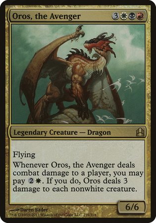 Oros, the Avenger (Oversized) [Commander 2011 Oversized] | Exor Games Bridgewater