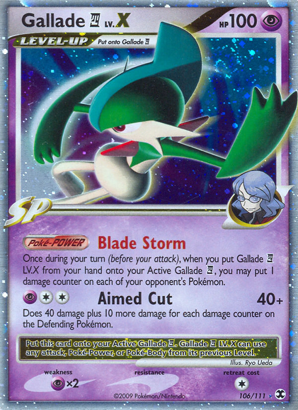 Gallade LV.X (106/111) [Platinum: Rising Rivals] | Exor Games Bridgewater