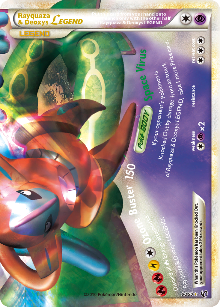 Rayquaza & Deoxys LEGEND (90/90) [HeartGold & SoulSilver: Undaunted] | Exor Games Bridgewater