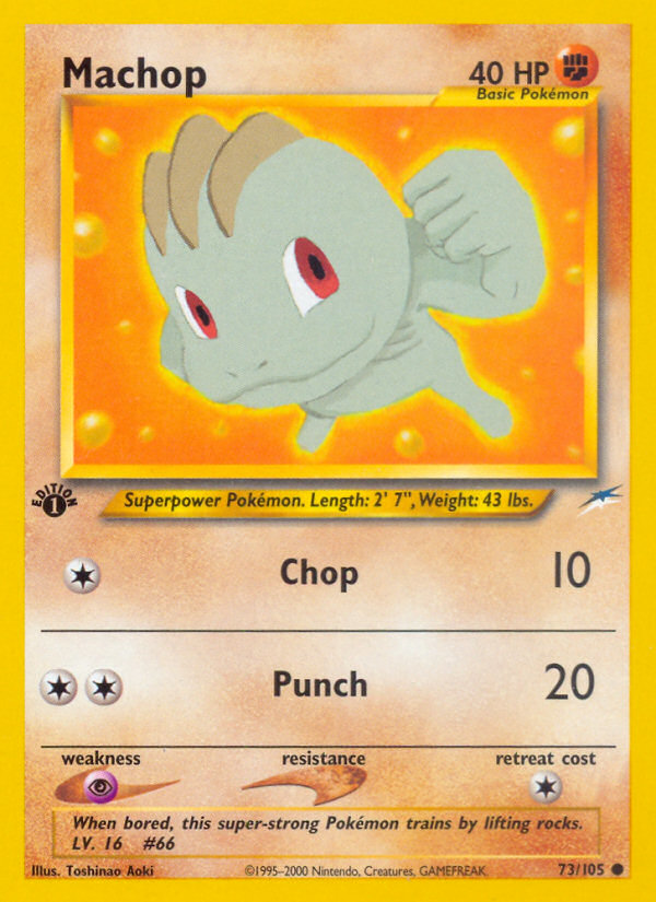 Machop (73/105) [Neo Destiny 1st Edition] | Exor Games Bridgewater