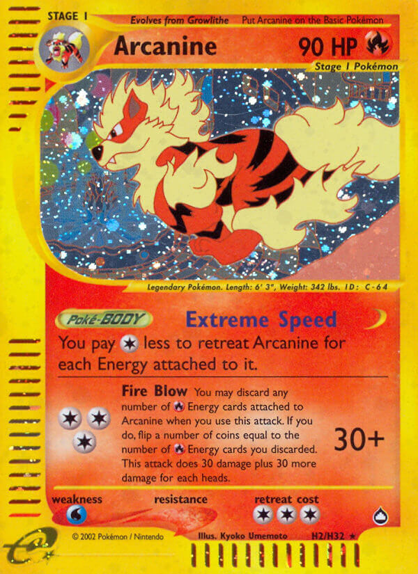 Arcanine (H2/H32) [Aquapolis] | Exor Games Bridgewater