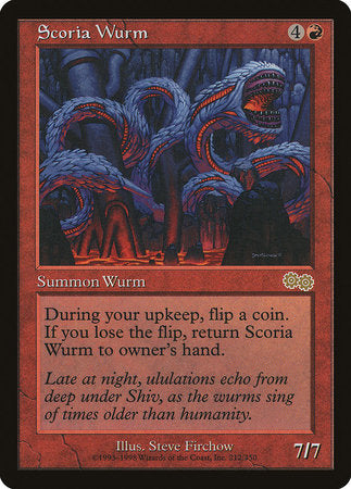 Scoria Wurm [Urza's Saga] | Exor Games Bridgewater