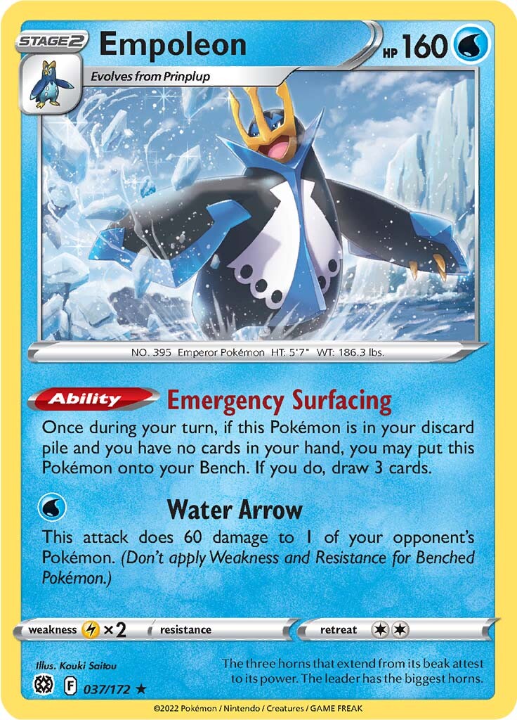 Empoleon (037/172) [Sword & Shield: Brilliant Stars] | Exor Games Bridgewater