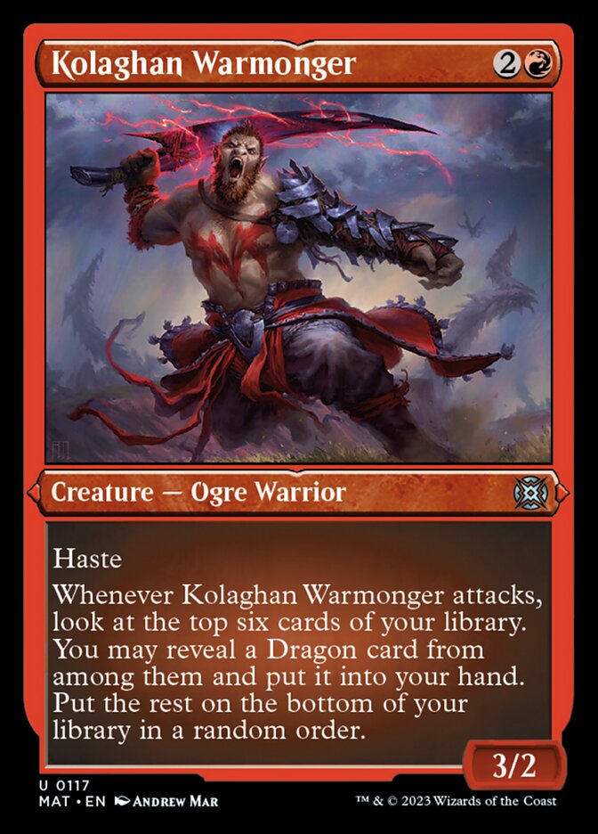 Kolaghan Warmonger (Foil Etched) [March of the Machine: The Aftermath] | Exor Games Bridgewater