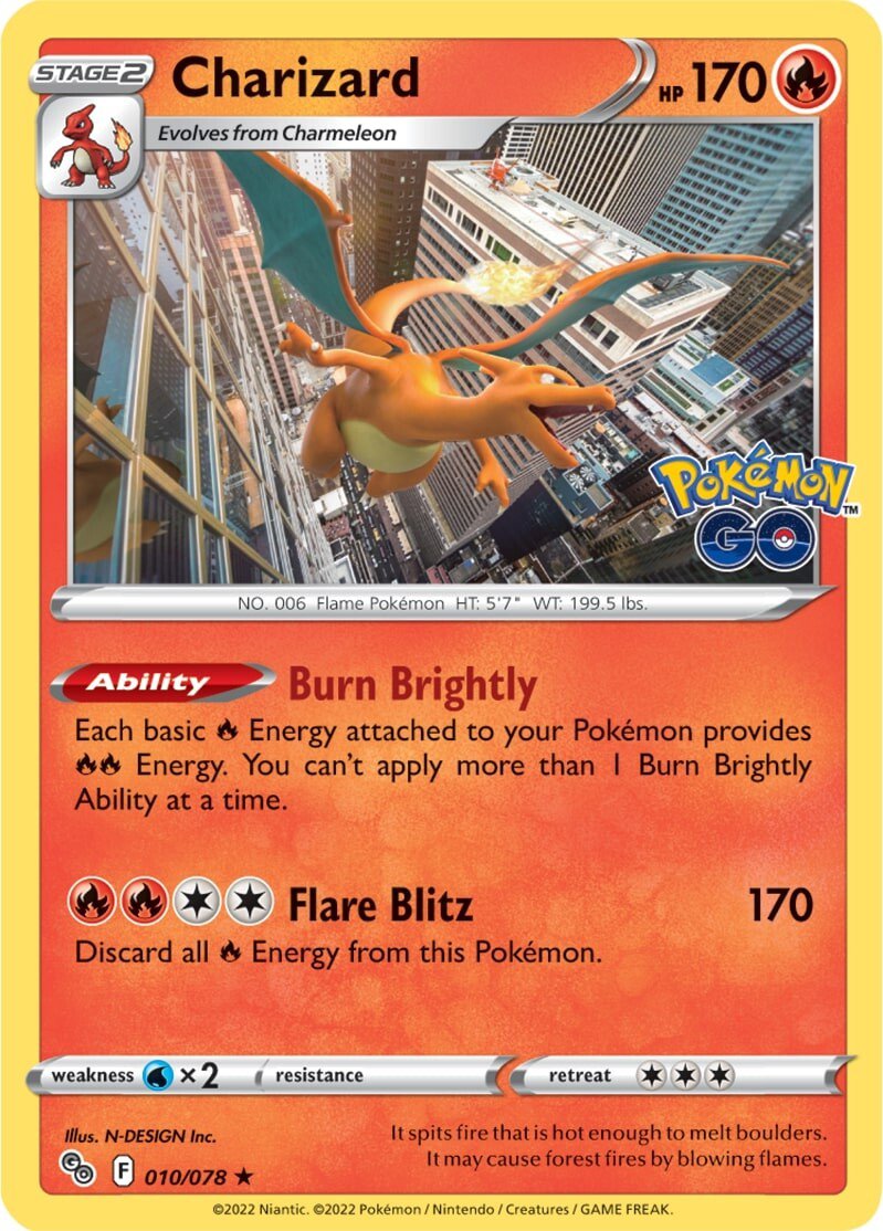 Charizard (010/078) [Pokémon GO] | Exor Games Bridgewater