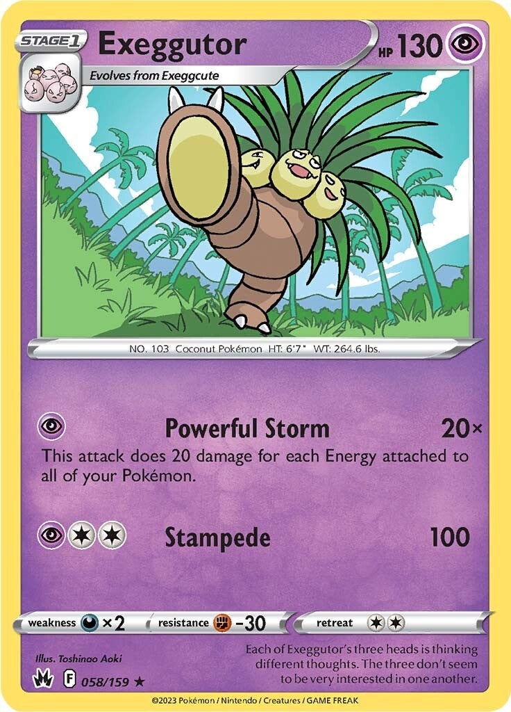 Exeggutor (058/159) [Sword & Shield: Crown Zenith] | Exor Games Bridgewater