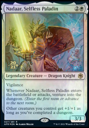 Nadaar, Selfless Paladin [Dungeons & Dragons: Adventures in the Forgotten Realms Prerelease Promos] | Exor Games Bridgewater