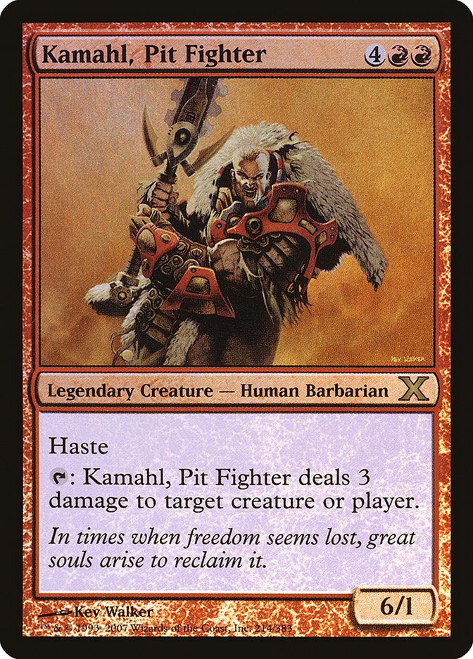 Kamahl, Pit Fighter (Premium Foil) [Tenth Edition] | Exor Games Bridgewater