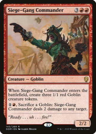 Siege-Gang Commander [Dominaria Promos] | Exor Games Bridgewater