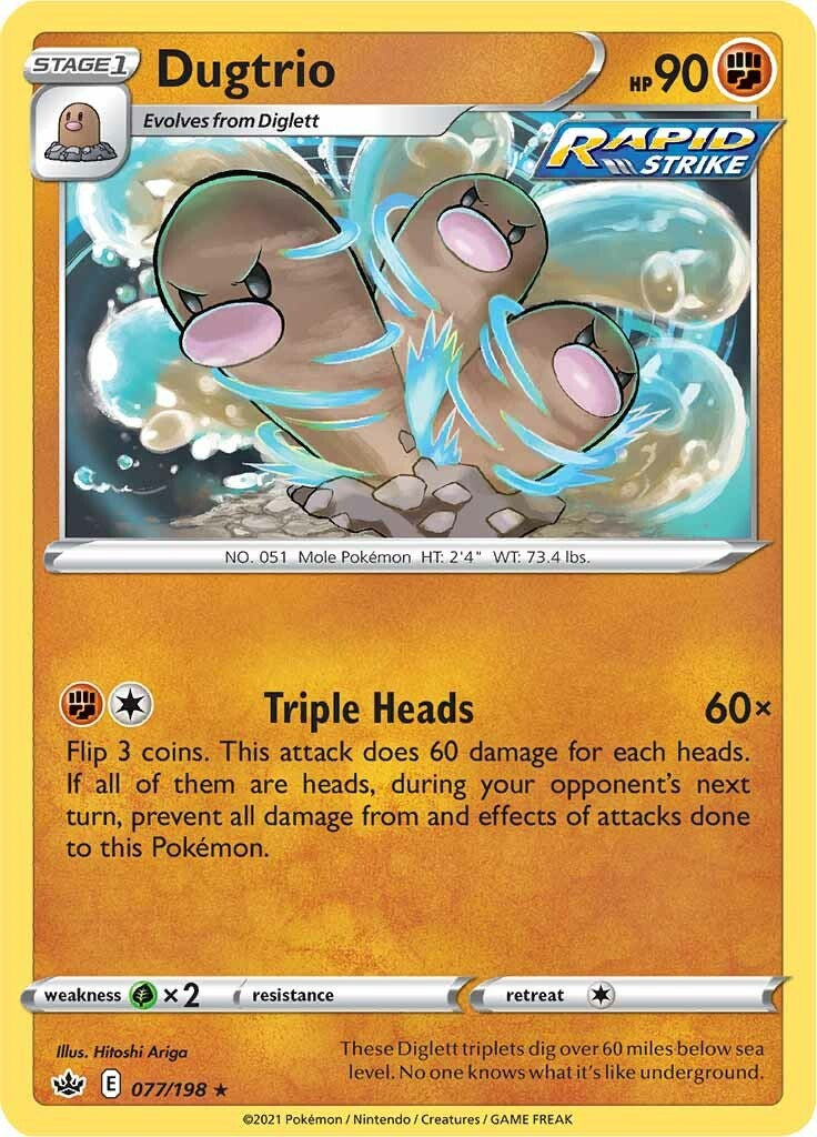 Dugtrio (077/198) [Sword & Shield: Chilling Reign] | Exor Games Bridgewater